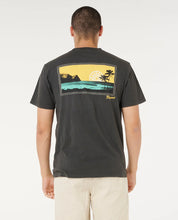 RIP CURL MOD CALI SUNSET TEE MENS CASUAL SURF T-SHIRT – WASHED BLACK