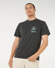 RIP CURL MOD CALI SUNSET TEE MENS CASUAL SURF T-SHIRT – WASHED BLACK