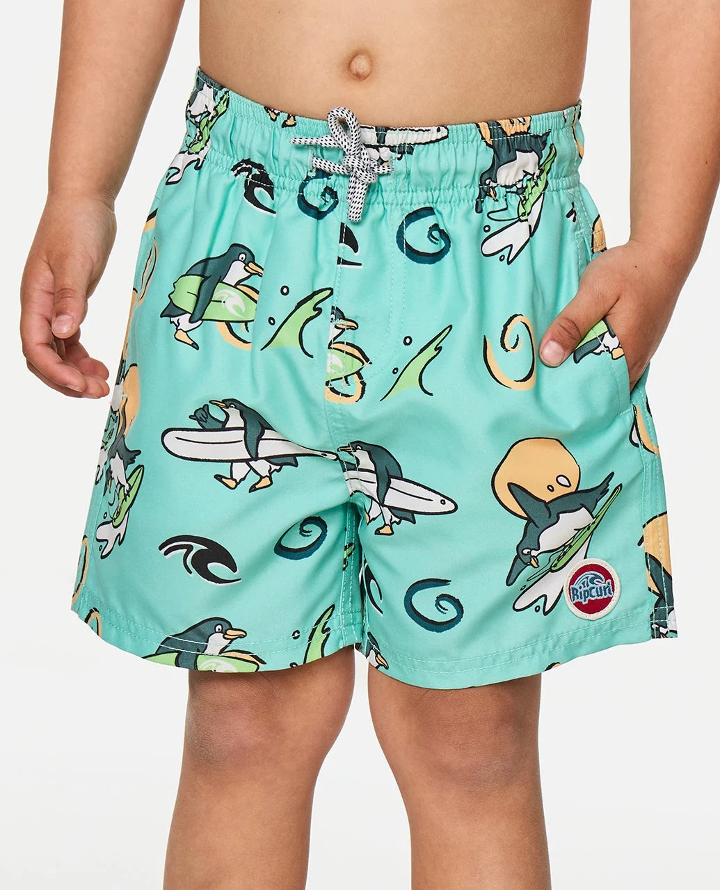 RIP CURL PADDLE OUT KIDS VOLLEY BOARDSHORTS - AQUA