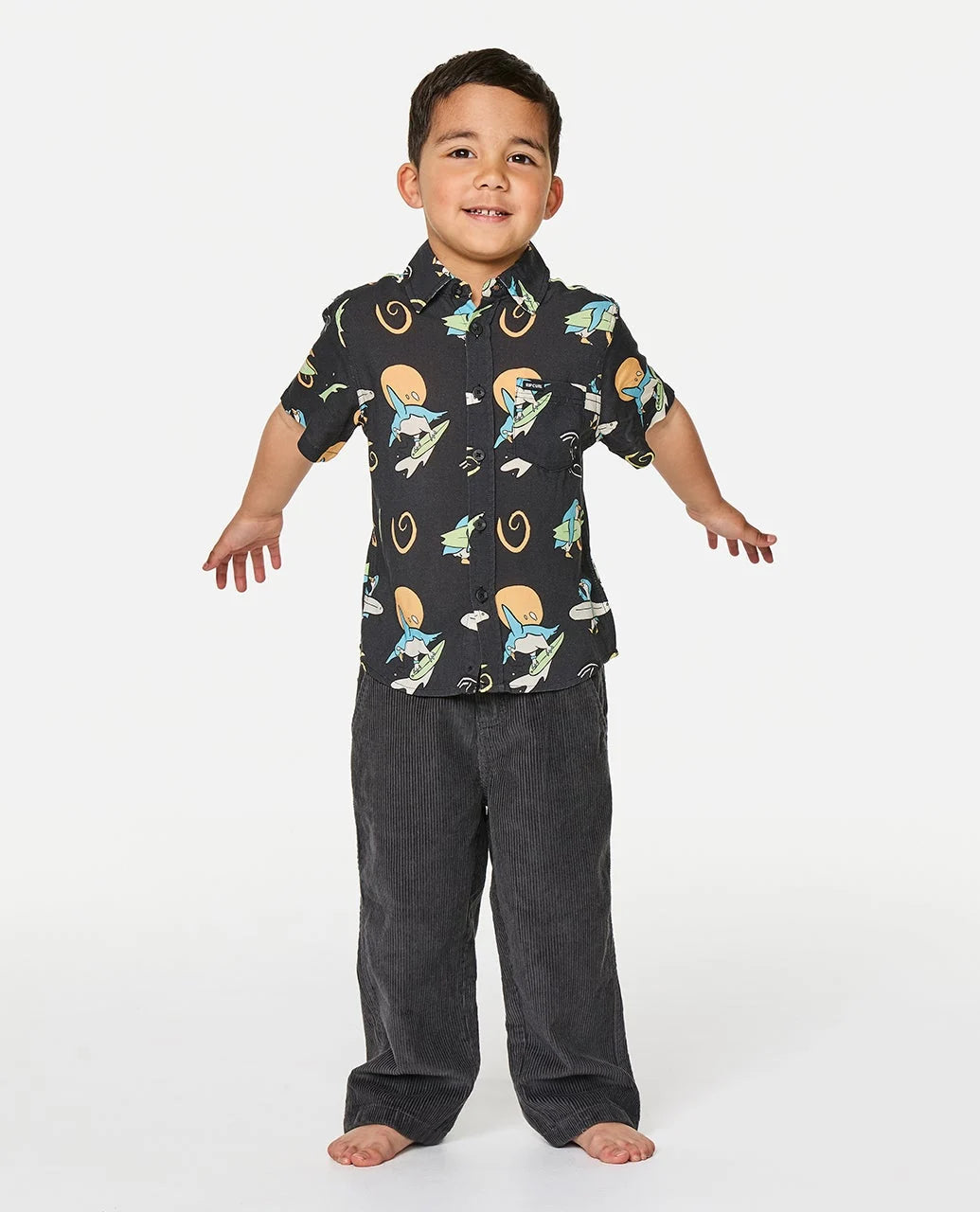 RIP CURL PADDLE OUT SHIRT – KIDS – WASHED BLACK