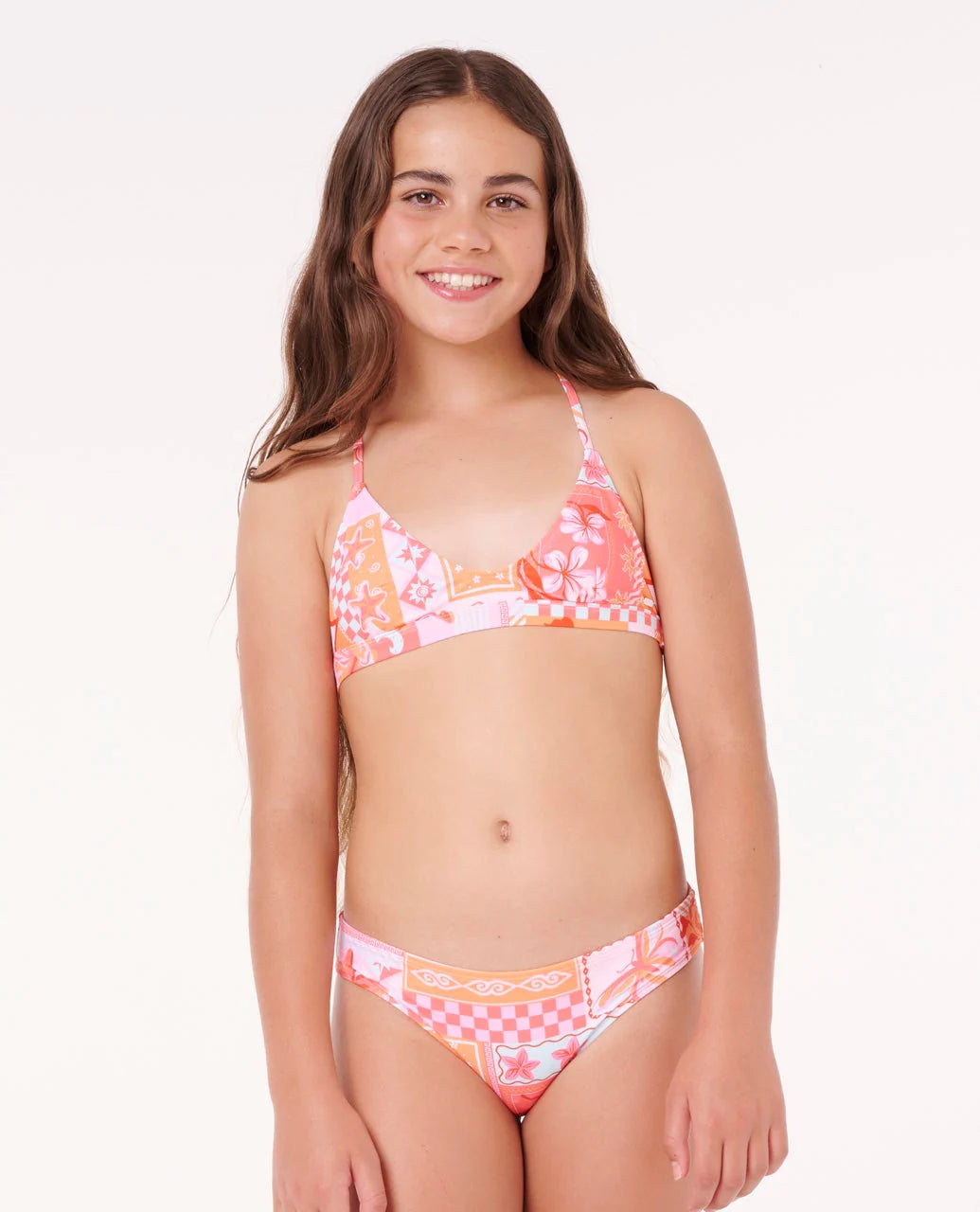 RIP CURL PARADISE CLUB BIKINI KIDS SURF SWIMWEAR TWO PIECE – MULTICO