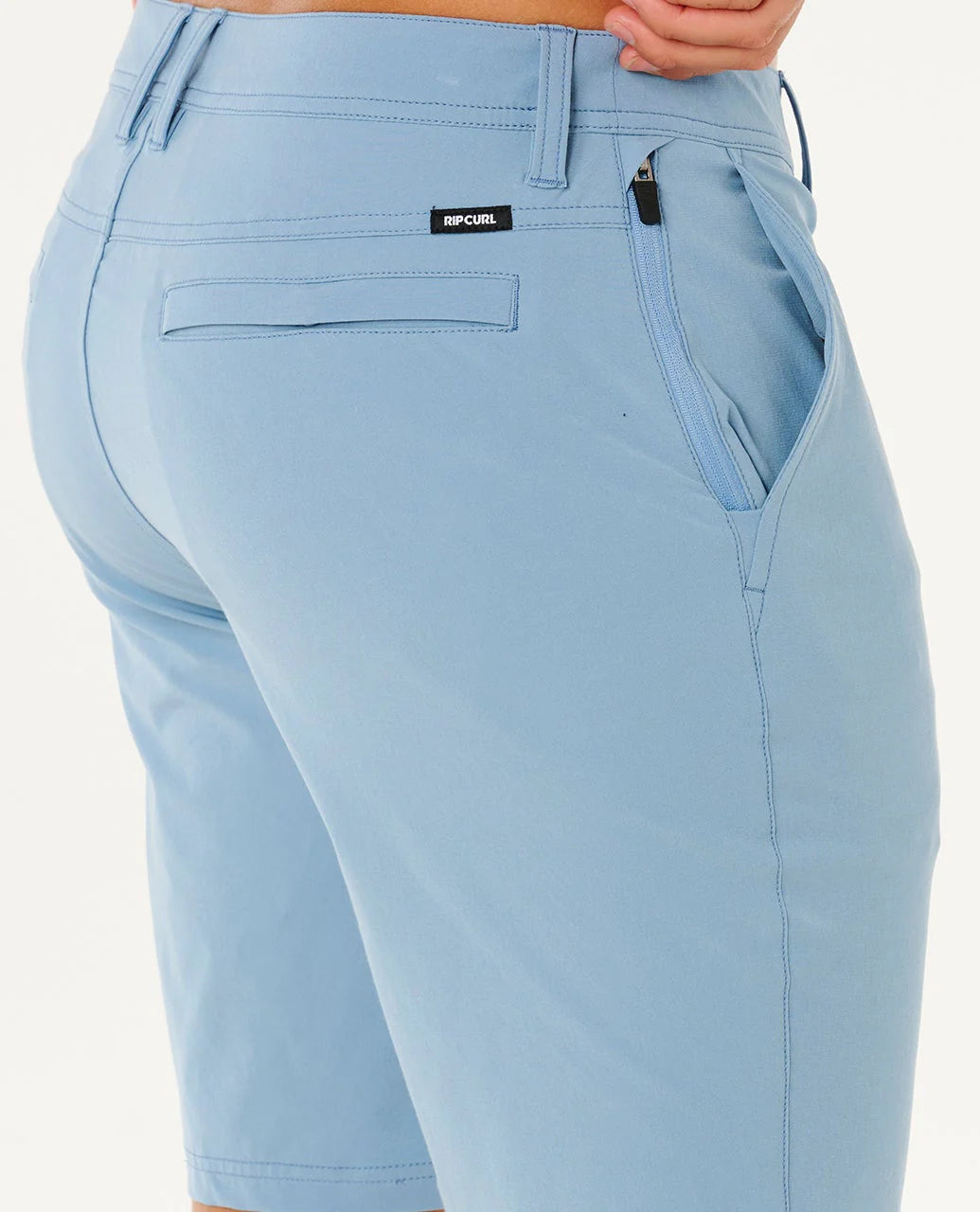 RIP CURL PHASE NINETEEN 19 INCH BOARDWALK MENS HYBRID SHORT FADED DENIM