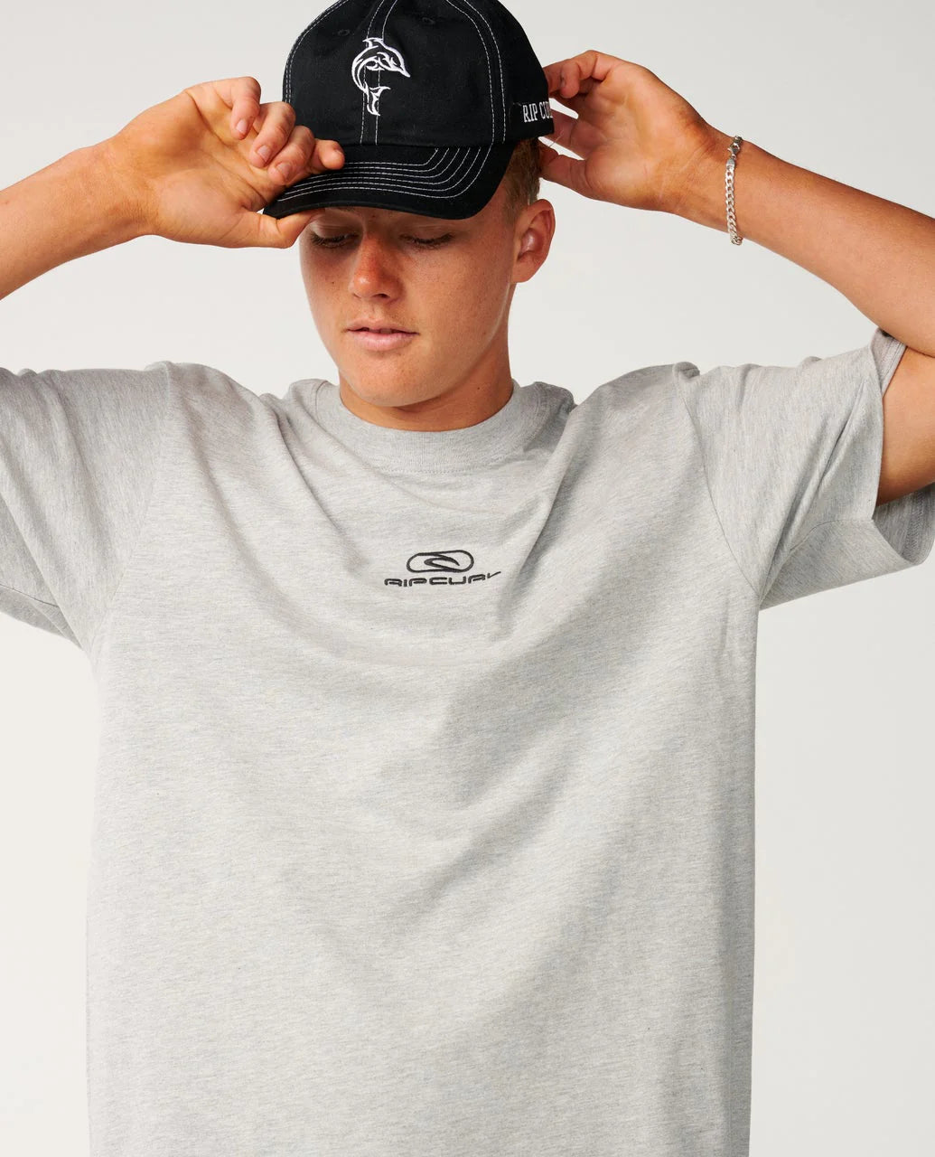 RIP CURL PILL ICON LOOSE TEE – GREY MARLE
