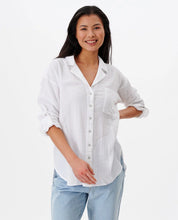 RIP CURL PREMIUM SURF LONG SLEEVE BUTTON UP SHIRT WOMENS WHITE