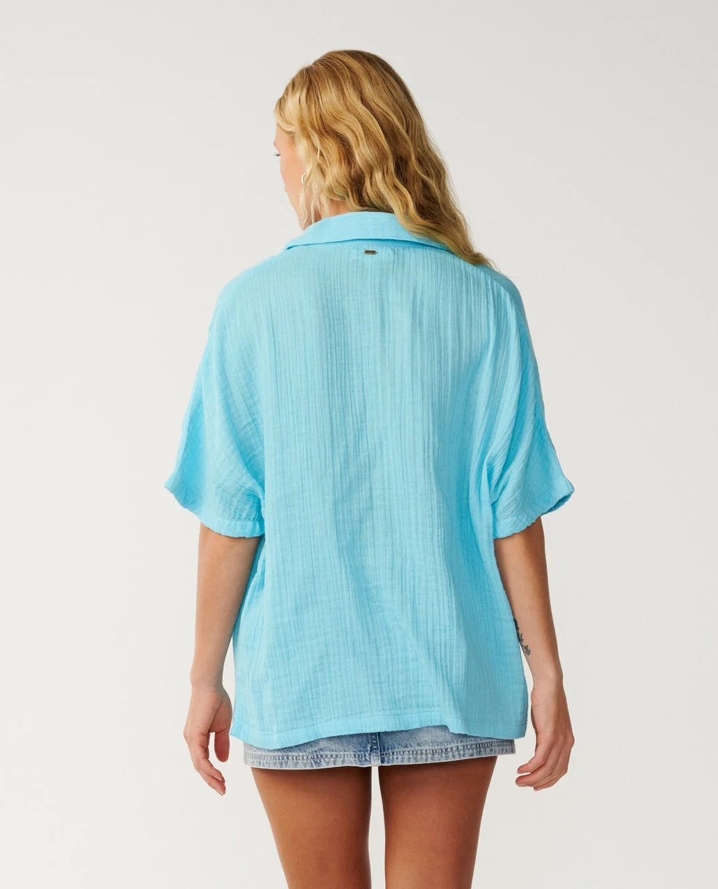RIP CURL PREMIUM SURF SHORT SLEEVE SHIRT – SKY BLUE