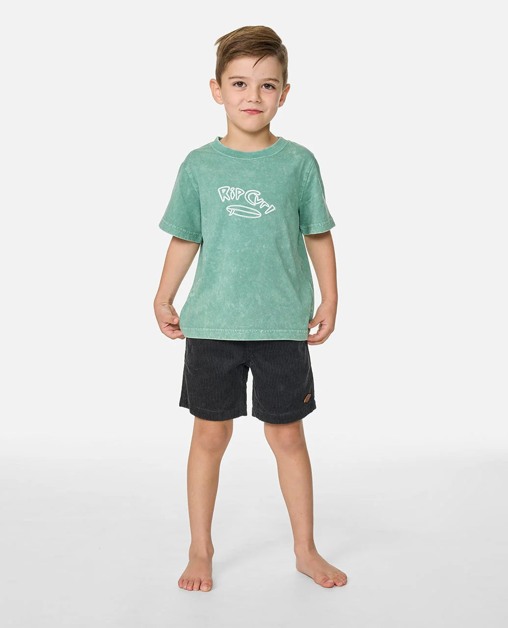 RIP CURL RIDE THE WAVE WASH TEE KIDS T SHIRT ALOE