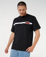 RIP CURL SCRIPT PANEL TEE – MENS CLASSIC SURF LOGO T-SHIRT IN BLACK
