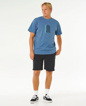RIP CURL SEARCH SUNDIAL LOOSE T-SHIRT MENS OVERSIZED SURF TEE RELAXED FIT BLUEFIN