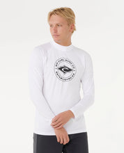 RIP CURL STAPLER UPF50 LONG SLEEVE RASH VEST MENS SURF SHIRT WHITE