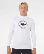 RIP CURL STAPLER UPF50 LONG SLEEVE RASH VEST MENS SURF SHIRT WHITE