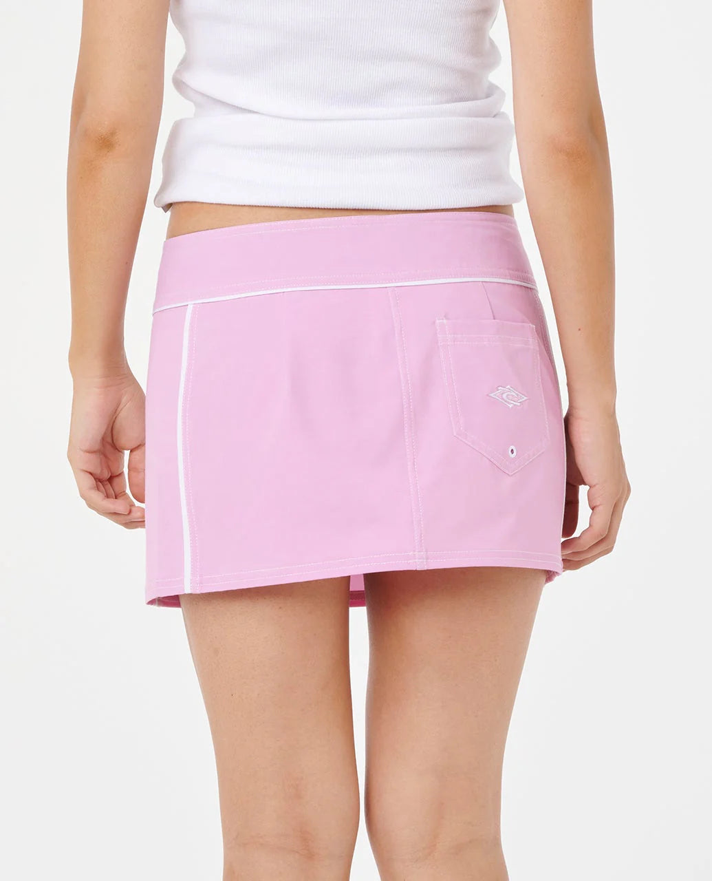 RIP CURL STEPHANIE GILMORE SPLICED BOARDSHORT SKIRT – WOMENS SURF SKIRT IN MAUVE