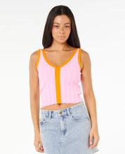 RIP CURL SUNSET LUAU KNIT TOP WOMENS CASUAL SUMMER TOP – PINK