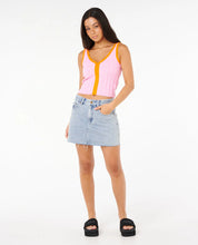 RIP CURL SUNSET LUAU KNIT TOP WOMENS CASUAL SUMMER TOP – PINK