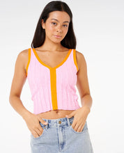 RIP CURL SUNSET LUAU KNIT TOP WOMENS CASUAL SUMMER TOP – PINK