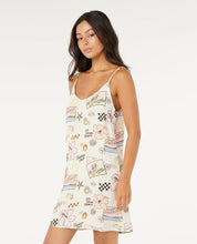 RIP CURL SUNSET LUAU MINI DRESS WOMENS CASUAL SUMMER DRESS – OFF WHITE