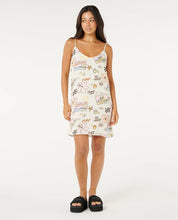 RIP CURL SUNSET LUAU MINI DRESS WOMENS CASUAL SUMMER DRESS – OFF WHITE
