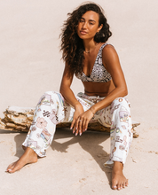 RIP CURL SUNSET LUAU WIDE LEG PANTS WOMENS CASUAL SUMMER STYLE – OFF WHITE