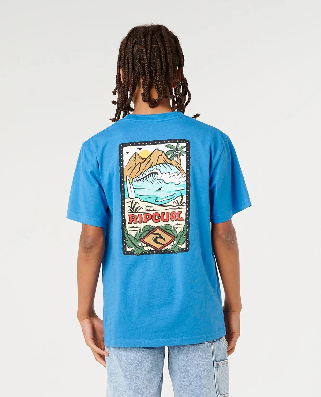 RIP CURL SUNSET SESH ART TEE - KIDS – ROYAL BLUE