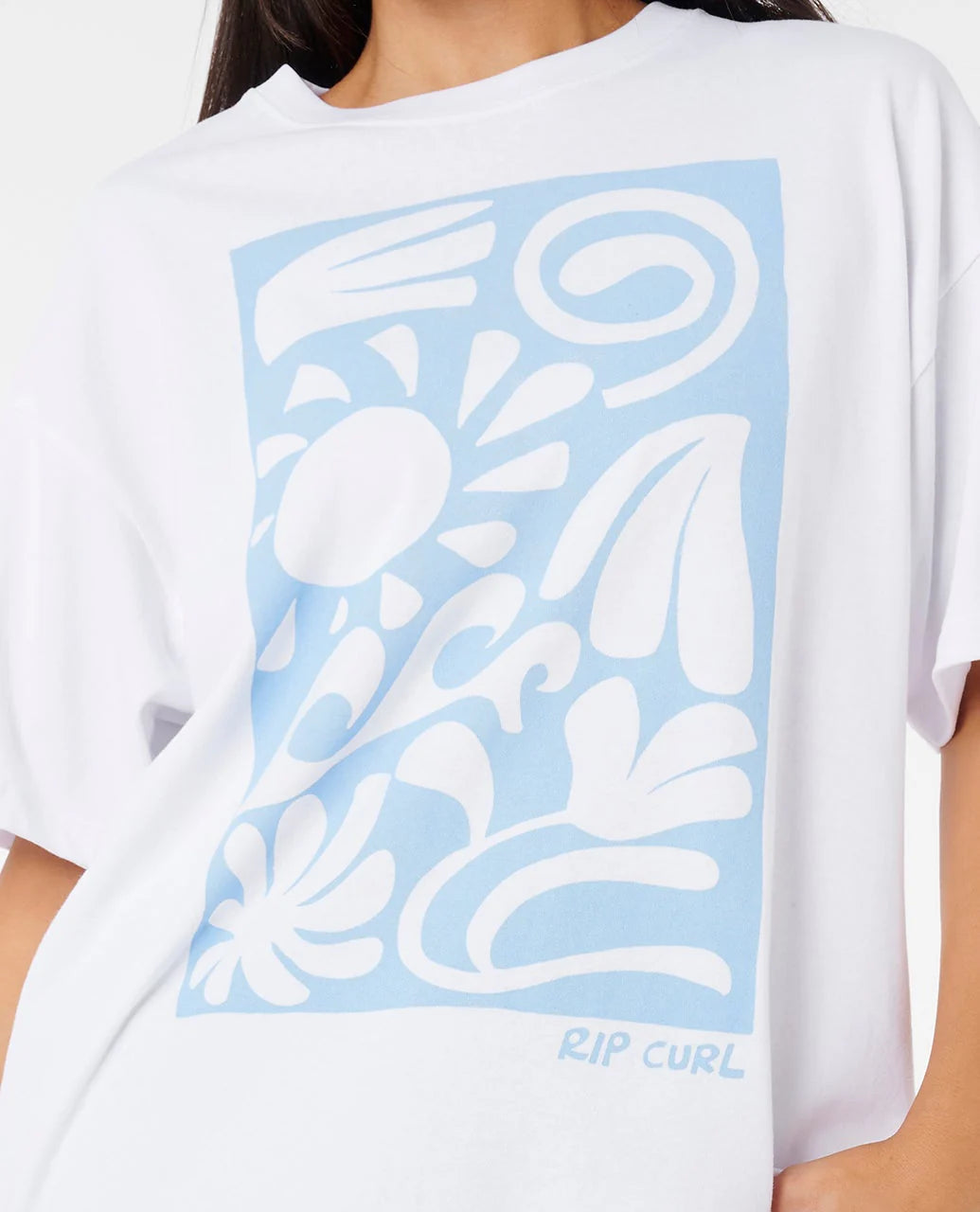 RIP CURL SUNSET SURF HERITAGE TEE – MENS CLASSIC SURF GRAPHIC T-SHIRT OPTICAL WHITE