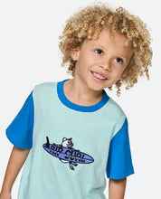 RIP CURL SURF CHECK ART TEE - KIDS – LIGHT AQUA