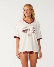 RIP CURL SURF CO OVERSIZE V NECK TEE – BONE