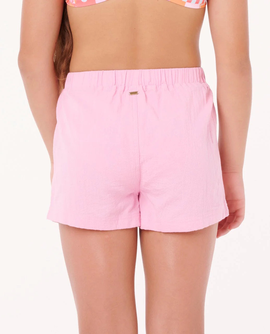 RIP CURL SURF LUXE SUMMER SHORT – GIRLS 8–14 CASUAL BEACH SHORTS IN BRIGHT PINK