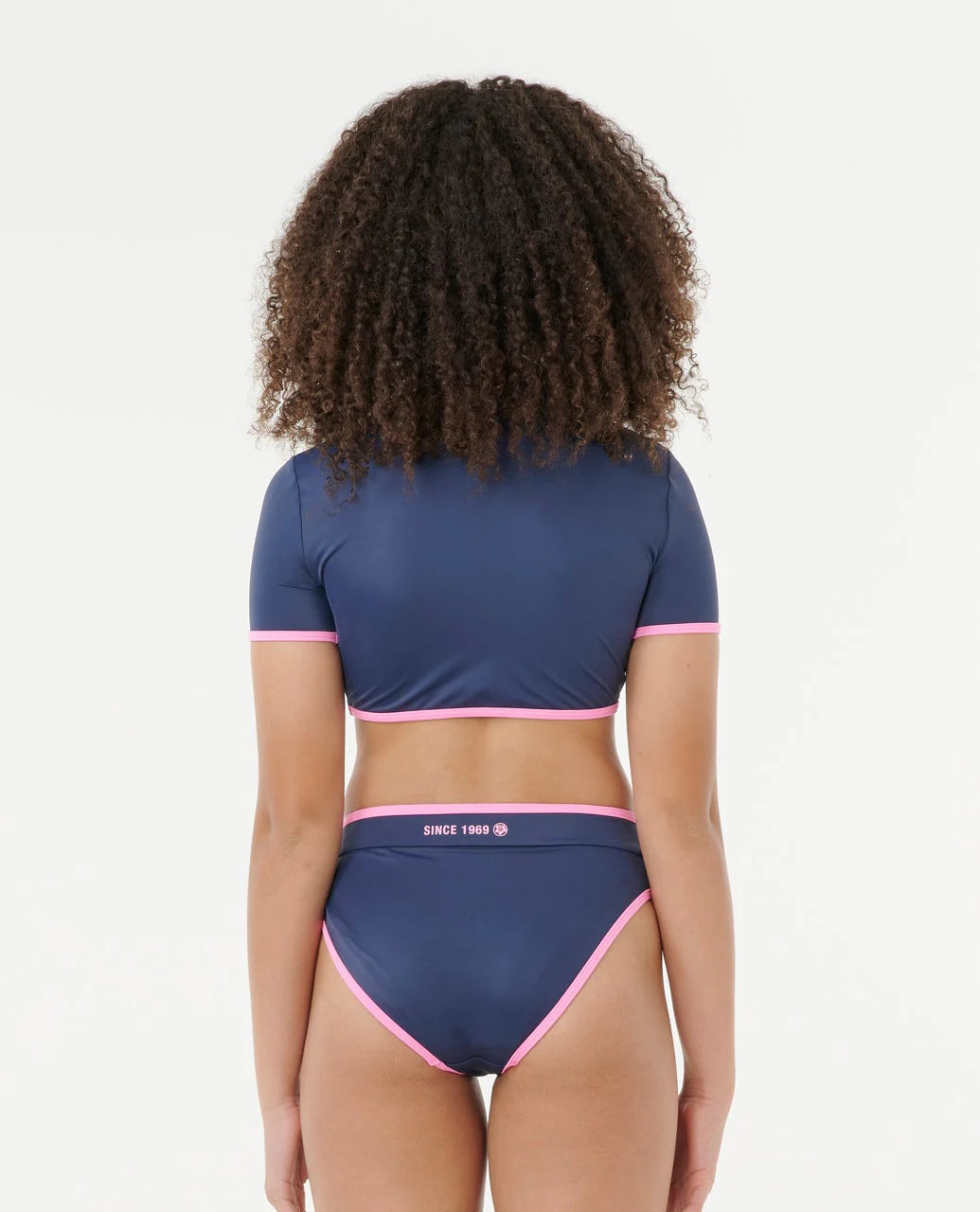 RIP CURL SURF PUFF BIKINI – KIDS – NAVY FULL COVERAGE TWO-PIECE SWIM SET