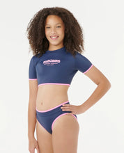 RIP CURL SURF PUFF BIKINI – KIDS – NAVY FULL COVERAGE TWO-PIECE SWIM SET
