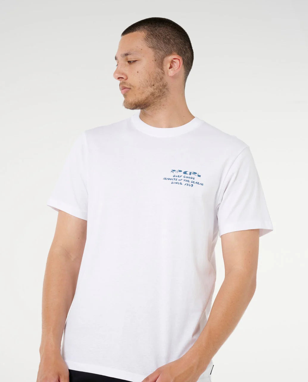 RIP CURL ARTIST OF THE SEARCH TY WILLIAMS JOURNEY TEE – MENS SURF T-SHIRT IN WHITE