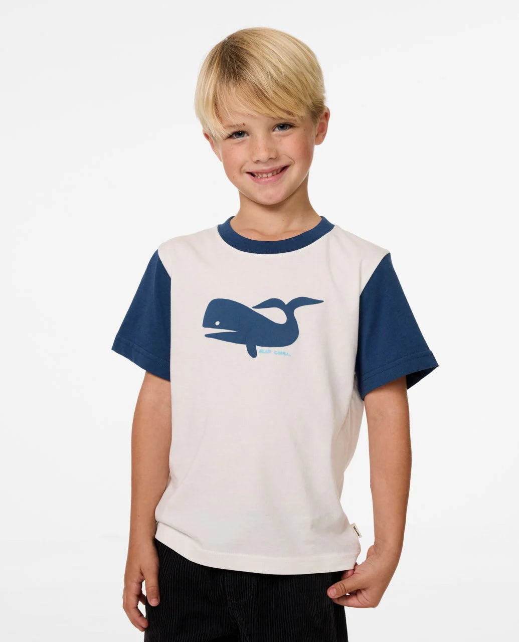 RIP CURL ARTIST OF THE SEARCH TY WILLIAMS WHALE TEE – KIDS SURF T-SHIRT IN BONE