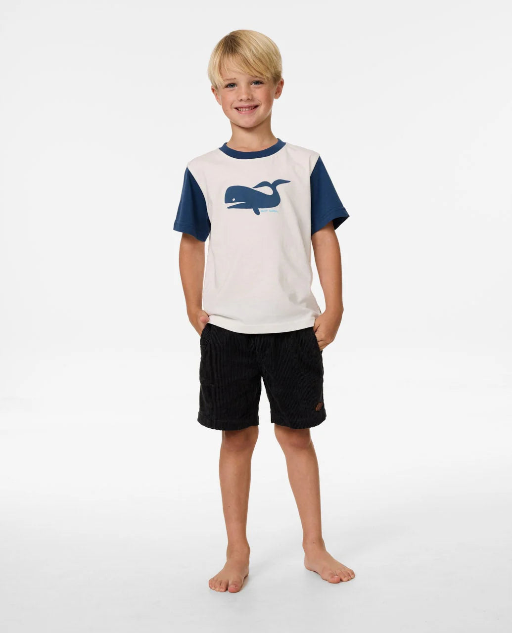 RIP CURL ARTIST OF THE SEARCH TY WILLIAMS WHALE TEE – KIDS SURF T-SHIRT IN BONE