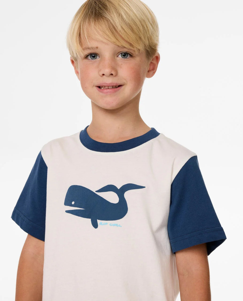 RIP CURL ARTIST OF THE SEARCH TY WILLIAMS WHALE TEE – KIDS SURF T-SHIRT IN BONE