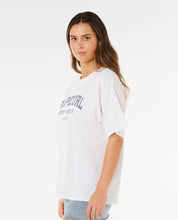 RIP CURL VARSITY SPORTS HERITAGE T-SHIRT WOMENS SURF GRAPHIC TEE BONE