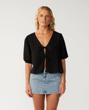 RIP CURL VIBE SURF TIE FRONT TOP – BLACK