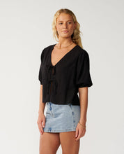 RIP CURL VIBE SURF TIE FRONT TOP – BLACK