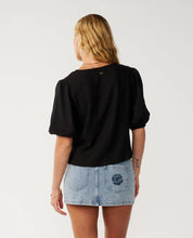 RIP CURL VIBE SURF TIE FRONT TOP – BLACK