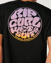 RIP CURL WETTIE PASSAGE ICON STANDARD TEE - BLACK