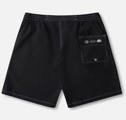 RIVVIA DAILY GRIND 20 INCH SHORTS BLACK MENS PERFORMANCE SURF WALKSHORTS