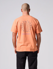 RIVVIA DIMENSION T SHIRT ORANGE WASH 200GSM MENS SURF GRAPHIC TEE