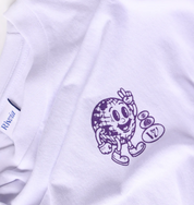 RIVVIA HAPPY GLOBE T SHIRT WHITE 200GSM UNISEX SURF GRAPHIC TEE
