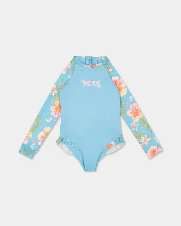 ROXY GIRLS HAWAYIHA LONG SLEEVE ONE PIECE SWIMSUIT