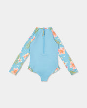 ROXY GIRLS HAWAYIHA LONG SLEEVE ONE PIECE SWIMSUIT