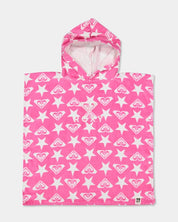 ROXY GIRLS 2-7 STAY MAGICAL HOODED TOWEL – PINK CARNATION SUPER STAR