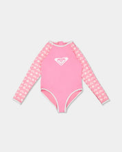 ROXY GIRLS SUPER STAR LONG SLEEVE ONE PIECE SWIMSUIT