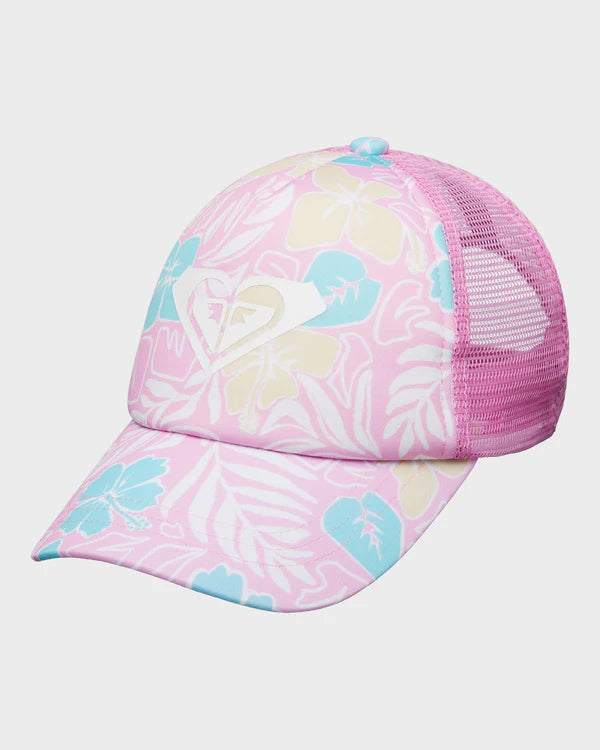 ROXY GIRLS 2-7 SWEET EMOTIONS CAP BONBON HIBISCUS JAM ADJUSTABLE SUN HAT