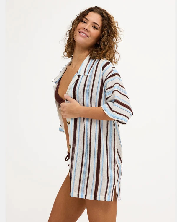 ROXY PARADISO KNITTED SHORT SLEEVE SHIRT