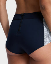 ROXY WOMENS PRO SURF MID WAIST CLASSIC BIKINI BOTTOM ANTHRACITE POPISCUS