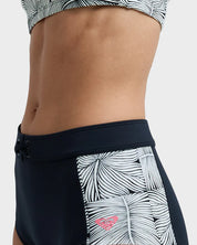 ROXY WOMENS PRO SURF MID WAIST CLASSIC BIKINI BOTTOM ANTHRACITE POPISCUS