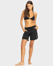 ROXY WAVE WOMENS 7 INCH BOARDSHORTS ANTHRACITE SURF SWIM ACTIVE SHORTS
