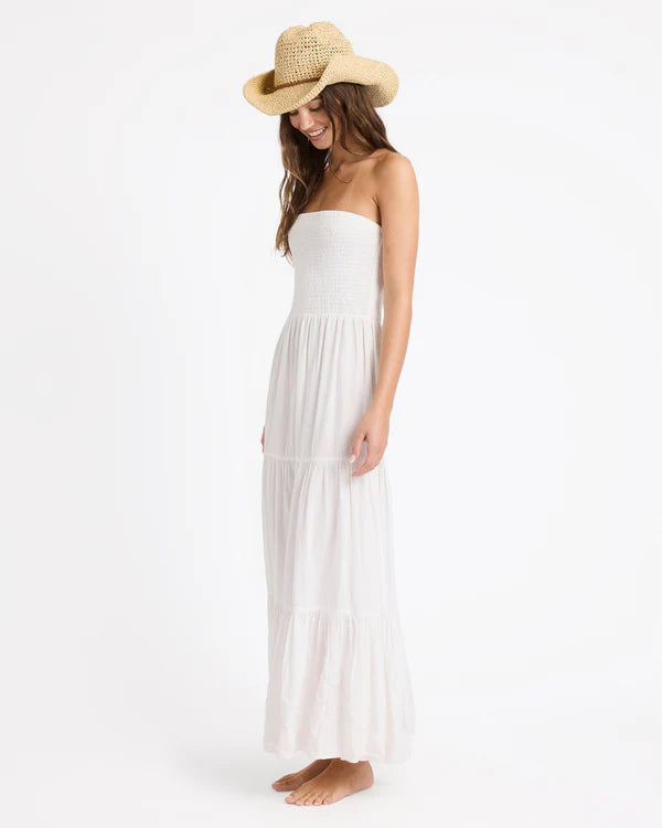 ROXY WOMENS BABY MINE MAXI DRESS BONE COASTAL SUMMER LIFESTYLE DRESS